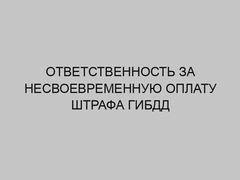 otvetstvennost za nesvoevremennuyu oplatu shtrafa gibdd 1090